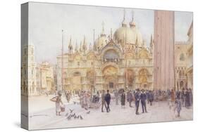 St Marks Square, Venice-Walter Frederick Roofe Tyndale-Stretched Canvas