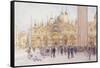 St Marks Square, Venice-Walter Frederick Roofe Tyndale-Framed Stretched Canvas