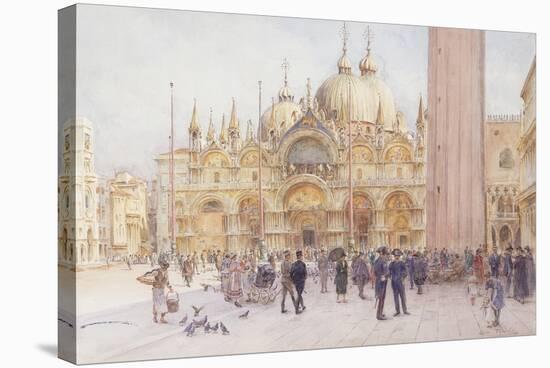 St Marks Square, Venice-Walter Frederick Roofe Tyndale-Stretched Canvas