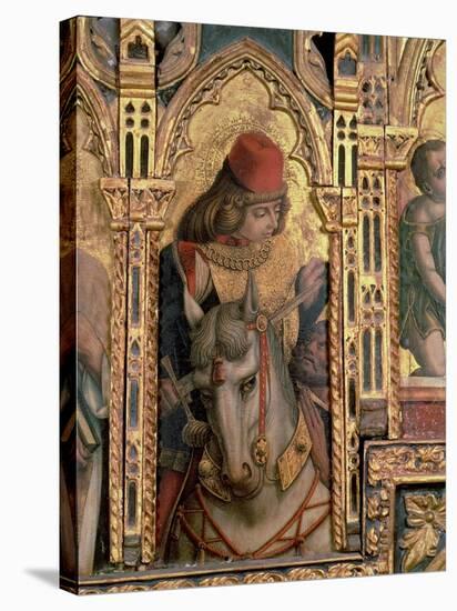 St. Martin, Detail from the San Martino Polyptych-Carlo Crivelli-Stretched Canvas