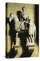 St Martin Giving His Cloak to Poor, Equestrian Statue, Cathedral of St Martin, Lucca, Italy-null-Stretched Canvas