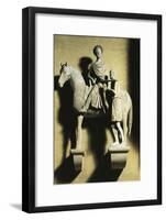 St Martin Giving His Cloak to Poor, Equestrian Statue, Cathedral of St Martin, Lucca, Italy-null-Framed Giclee Print