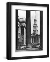 St Martin-In-The-Fields Seen Between the Columns of the National Gallery, London, 1926-1927-McLeish-Framed Giclee Print