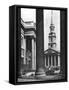 St Martin-In-The-Fields Seen Between the Columns of the National Gallery, London, 1926-1927-McLeish-Framed Stretched Canvas
