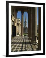 St. Martin in the Fields, Seen from the National Gallery, Trafalgar Square, London, England, UK-Woolfitt Adam-Framed Photographic Print