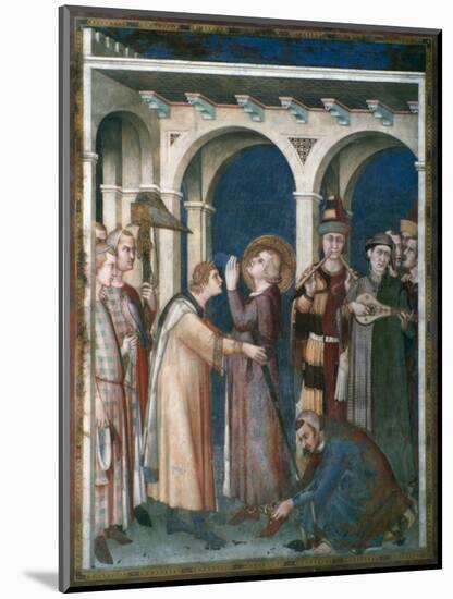St Martin Is Knighted, 1312-1317-Simone Martini-Mounted Giclee Print