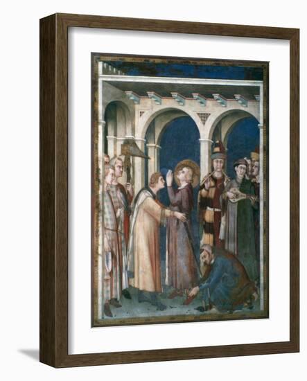 St Martin Is Knighted, 1312-1317-Simone Martini-Framed Giclee Print