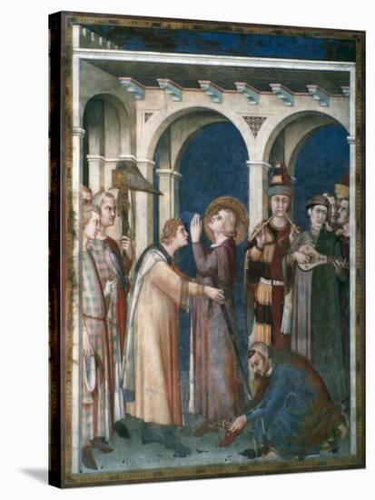 St Martin Is Knighted, 1312-1317-Simone Martini-Stretched Canvas