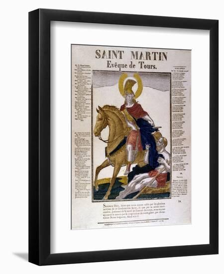 St Martin of Tours, 4th Century-null-Framed Premium Giclee Print