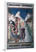 'St Martin Renounces his Weapons', 1312-1317.  Artist: Simone Martini-Simone Martini-Framed Giclee Print