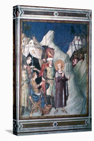 'St Martin Renounces his Weapons', 1312-1317.  Artist: Simone Martini-Simone Martini-Stretched Canvas