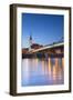 St Martin's Cathedral and New Bridge at Dusk, Bratislava, Slovakia-Ian Trower-Framed Premium Photographic Print