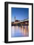 St Martin's Cathedral and New Bridge at Dusk, Bratislava, Slovakia-Ian Trower-Framed Photographic Print