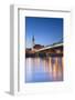 St Martin's Cathedral and New Bridge at Dusk, Bratislava, Slovakia-Ian Trower-Framed Photographic Print