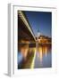 St. Martin's Cathedral and New Bridge over the River Danube at Dusk, Bratislava, Slovakia, Europe-Ian Trower-Framed Photographic Print