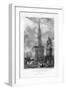 St Martin's Church from Charing Cross, London, 19th Century-J Woods-Framed Giclee Print