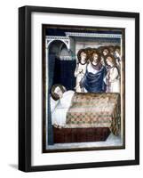 St Martin's Dream, 14th Century-Simone Martini-Framed Giclee Print