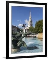 St. Martin's in the Fields Church, Trafalgar Square, London, England, United Kingdom, Europe-Stuart Black-Framed Photographic Print