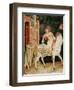 St. Martin Sharing His Cloak with the Beggar, from the Life of St. Martin, 1326-Simone Martini-Framed Premium Giclee Print