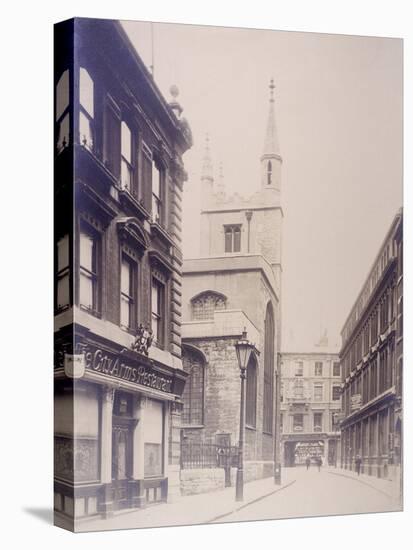 St Mary Axe and St Andrew Undershaft, London, 1911-null-Stretched Canvas