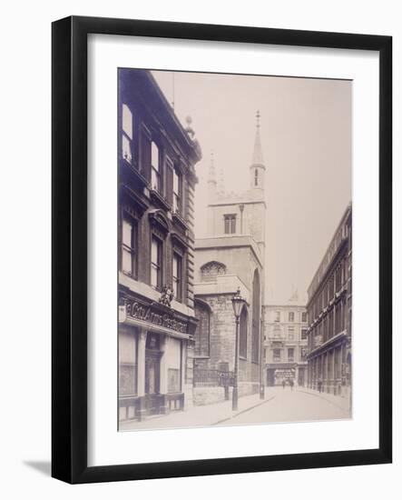 St Mary Axe and St Andrew Undershaft, London, 1911-null-Framed Photographic Print