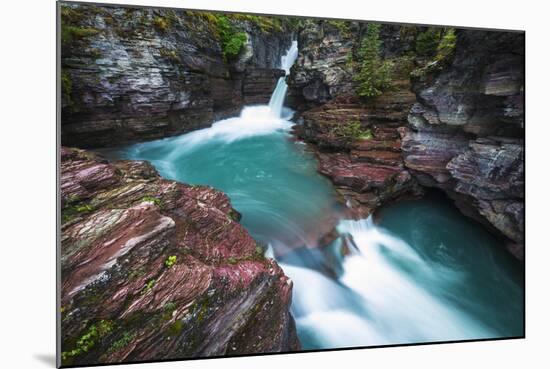St. Mary Falls, Glacier National Park, Montana-Russ Bishop-Mounted Photographic Print