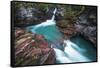 St. Mary Falls, Glacier National Park, Montana-Russ Bishop-Framed Stretched Canvas