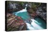 St. Mary Falls, Glacier National Park, Montana-Russ Bishop-Stretched Canvas