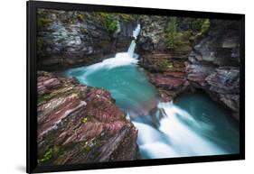 St. Mary Falls, Glacier National Park, Montana-Russ Bishop-Framed Photographic Print