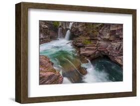 St Mary Falls in Glacier National Park, Montana, Usa-Chuck Haney-Framed Photographic Print