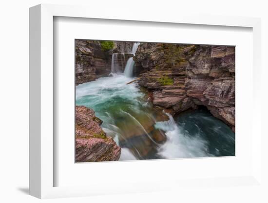St Mary Falls in Glacier National Park, Montana, Usa-Chuck Haney-Framed Photographic Print