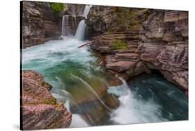 St Mary Falls in Glacier National Park, Montana, Usa-Chuck Haney-Stretched Canvas