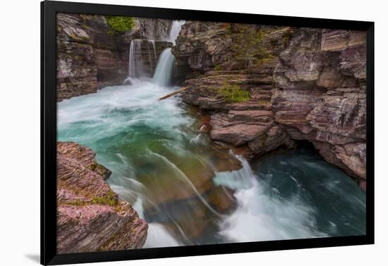 St Mary Falls in Glacier National Park, Montana, Usa-Chuck Haney-Framed Photographic Print