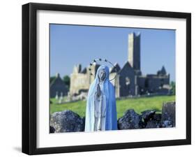 St. Mary Figurine, Quinn Abbey, County Clare, Ireland-William Sutton-Framed Photographic Print