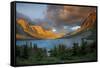 St Mary Lake at Sunrise, Glacier National Park, Montana, USA-Charles Gurche-Framed Stretched Canvas