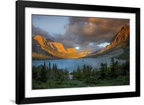 St Mary Lake at Sunrise, Glacier National Park, Montana, USA-Charles Gurche-Framed Photographic Print