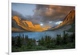 St Mary Lake at Sunrise, Glacier National Park, Montana, USA-Charles Gurche-Framed Photographic Print