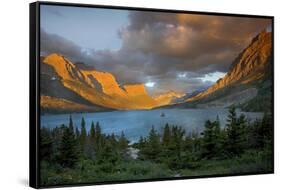 St Mary Lake at Sunrise, Glacier National Park, Montana, USA-Charles Gurche-Framed Stretched Canvas