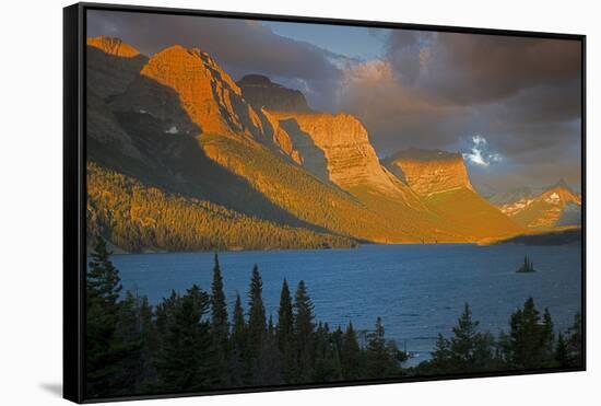 St Mary Lake at Sunrise, Glacier National Park, Montana, USA-Charles Gurche-Framed Stretched Canvas