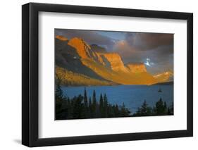 St Mary Lake at Sunrise, Glacier National Park, Montana, USA-Charles Gurche-Framed Photographic Print