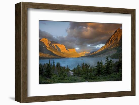 St Mary Lake at Sunrise, Glacier National Park, Montana, USA-Charles Gurche-Framed Photographic Print