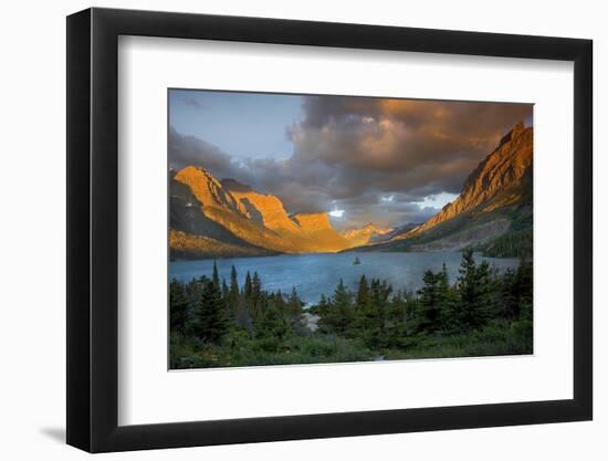 St Mary Lake at Sunrise, Glacier National Park, Montana, USA-Charles Gurche-Framed Photographic Print