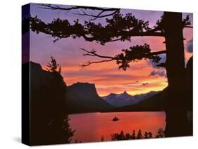 St Mary Lake at Sunset, Glacier National Park, Montana, USA-Jaynes Gallery-Stretched Canvas