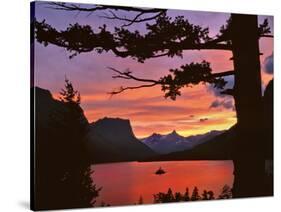 St Mary Lake at Sunset, Glacier National Park, Montana, USA-Jaynes Gallery-Stretched Canvas