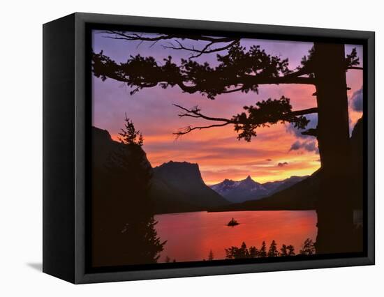 St Mary Lake at Sunset, Glacier National Park, Montana, USA-Jaynes Gallery-Framed Stretched Canvas