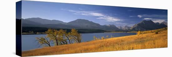 St. Mary Lake, Glacier Nat. Park, Montana, USA-Walter Bibikow-Stretched Canvas