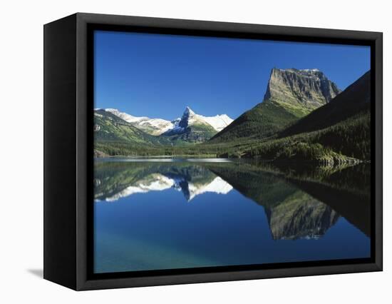 St. Mary Lake, Glacier National Park, Montana, USA-Adam Jones-Framed Stretched Canvas