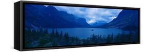 St. Mary Lake, Glacier National Park, Montana-null-Framed Stretched Canvas