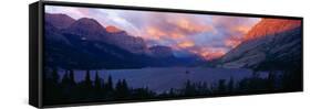 St. Mary Lake, Glacier National Park, Montana-null-Framed Stretched Canvas