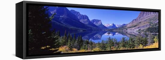 St Mary Lake Glacier National Park, MT-null-Framed Stretched Canvas